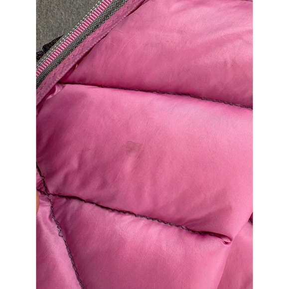 Gerry Girls Gray Heather Puffer Jacket Lightweight Hooded Full Zip Size L 14/16 - Picture 14 of 14